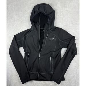 Mountain Hardware Hoodie Womens Sz Small Black Full Zip Thumb Hole Hiking